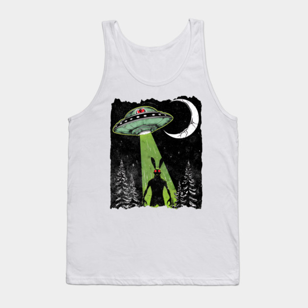 Creepy Alien Bunny Gothic Grunge Horror UFO Invasion Tank Top by Luxinda
