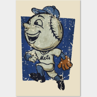 mets funny -retro Posters and Art