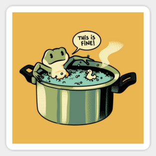 Thats Fine Frog Pot by Tobe Fonseca Sticker