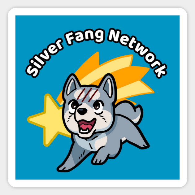 Silver Fang Network (with Curved Text) Magnet by Silver Fang Network