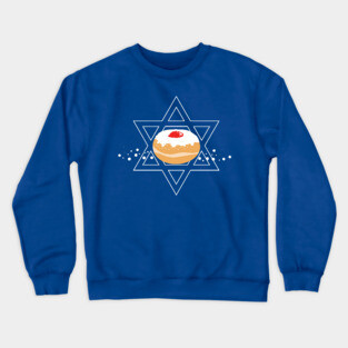 Hanukkah Jelly Donut WPH MEDIA Crewneck Sweatshirt