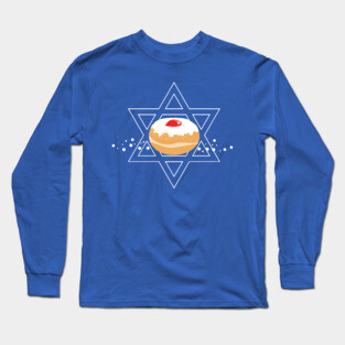 Hanukkah Jelly Donut WPH MEDIA Long Sleeve T-Shirt