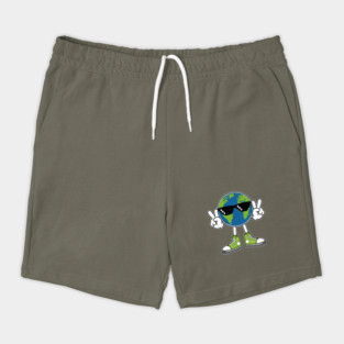 Funny Earth Day Planet Peace Hand Shorts