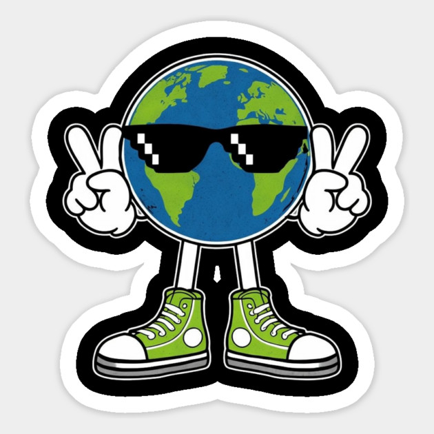 Funny Earth Day Planet Peace Hand Magnet by Creatifly Graphic Tees