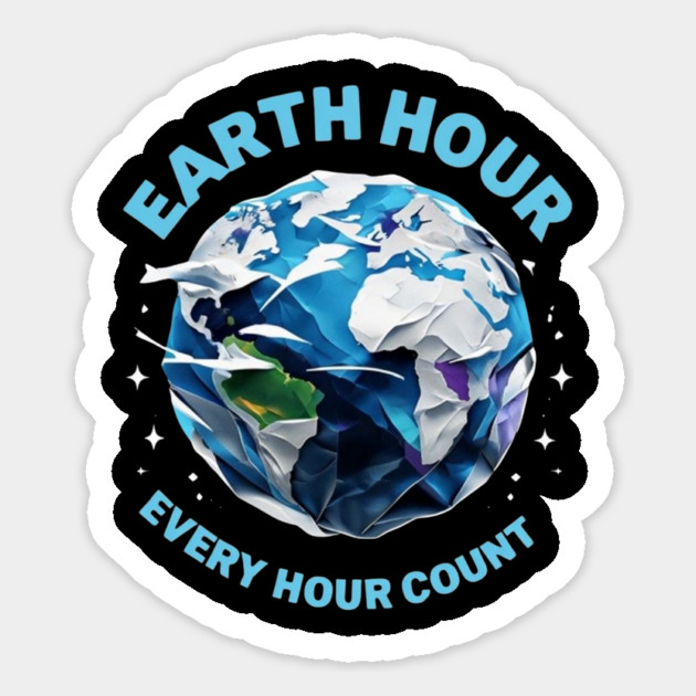 Earth Hour Every Hour Count Magnet by Creatifly Graphic Tees