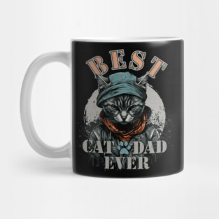 Best Cat Dad Ever – Cool Cat Dad Graphic – Perfect Gift for Cat Lovers Mug