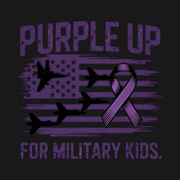 Purple Up for Military Kids – Support Military Children - Month of the Military Child by ArtistTee ⭐⭐⭐⭐⭐