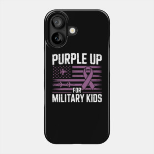 Purple Up for Military Kids – Support Military Children - Month of the Military Child Phone Case