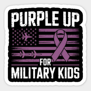 Purple Up for Military Kids – Support Military Children - Month of the Military Child Sticker