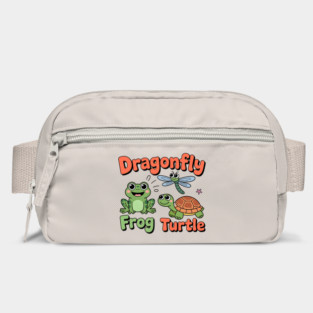 Subtle Political Humor Frog Dragonfly Turtle – Funny Animal Cartoon Design Bag
