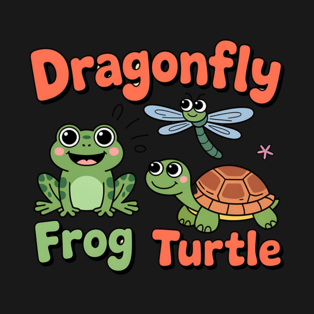 Subtle Political Humor Frog Dragonfly Turtle – Funny Animal Cartoon Design by ArtistTee ⭐⭐⭐⭐⭐