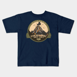 Eyjafjallaj�kull Volcano Iceland Volcanic Eruption Kids T-Shirt