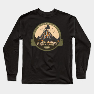 Eyjafjallaj�kull Volcano Iceland Volcanic Eruption Long Sleeve T-Shirt