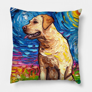 Yellow Labrador Night 2 Pillow