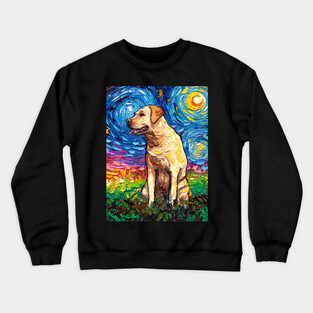 Yellow Labrador Night 2 Crewneck Sweatshirt