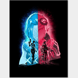 heartsteel Blue and Red Posters and Art