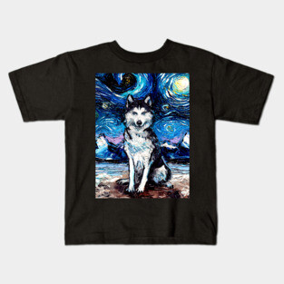 Husky Night Kids T-Shirt