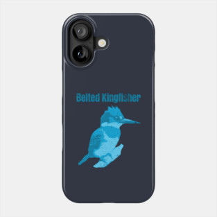 Belted Kingfisher – Bold Blue Bird Art Phone Case
