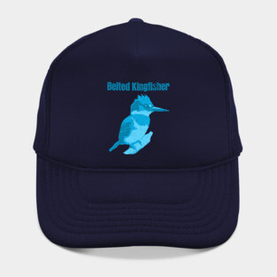 Belted Kingfisher – Bold Blue Bird Art Hat