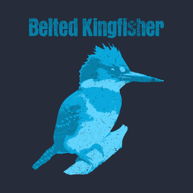 Belted Kingfisher – Bold Blue Bird Art by DonWillisJrArt