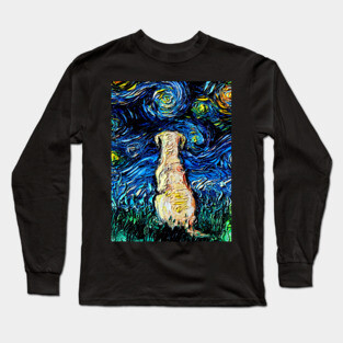 Yellow Labrador Night Long Sleeve T-Shirt