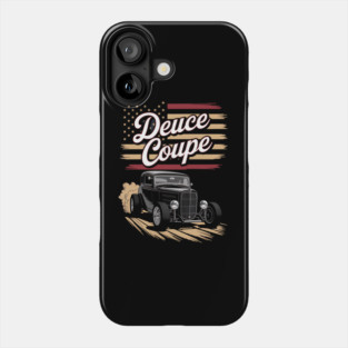 1932 Deuce Coupe Hot Rod American Flag Phone Case
