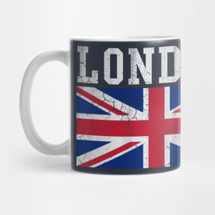 London England Union Jack Vintage Mug