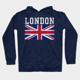 London England Union Jack Vintage Hoodie