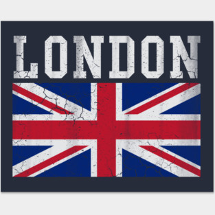 London England Union Jack Vintage Posters and Art