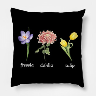 Subtle Flower FDT, Anti Trump Floral, Foxtrot Delta Tango, Immigrant Rights,Anti Maga, Anti Capitalist Pillow