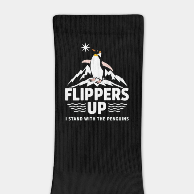 Flippers Up Stand With Penguins - Cute Penguin Stand Up for Penguins - Support Wildlife by ArtistTee ⭐⭐⭐⭐⭐