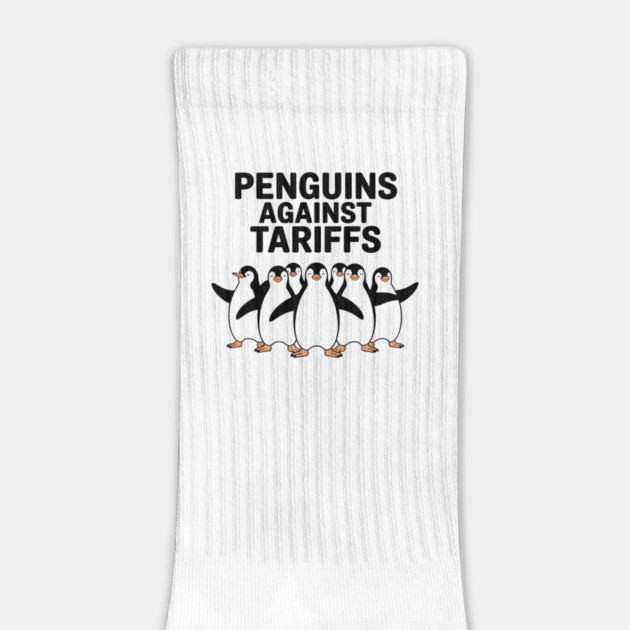 Funny Penguins Against Tariffs, Sarcastic Meme Design, Penguin Humor, Political Statement Apparel, Cute Penguin Protest Graphic by ArtistTee ⭐⭐⭐⭐⭐