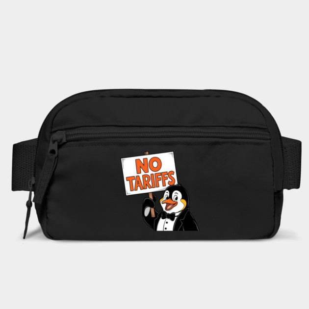 Funny Penguin Protest NO TARIFFS-Cute Penguin Holding Sign-Sarcastic Political Meme-Penguin Tax Protest by ArtistTee ⭐⭐⭐⭐⭐