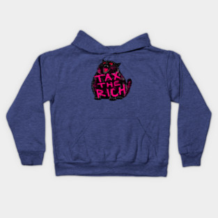 Tax The Rich Chonky Cat Kids Hoodie