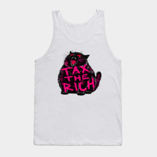 Tax The Rich Chonky Cat Tank Top