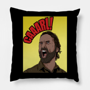 Rick Grimes Shouting Carl (in color) Pillow