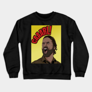 Rick Grimes Shouting Carl (in color) Crewneck Sweatshirt