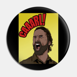 Rick Grimes Shouting Carl (in color) Pin