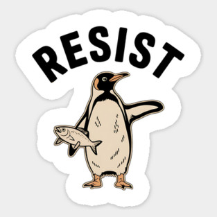 Resist-Penguin-Activism-Protest-Penguin-Art Magnet