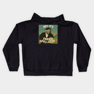 Naked Gun "Hey, it's Enrico Pallazzo" animated Leslie Nielsen / Frank Drebin Kids Hoodie