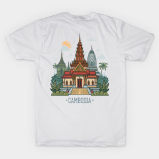 Cambodia Wat Phnom Temple T-Shirt