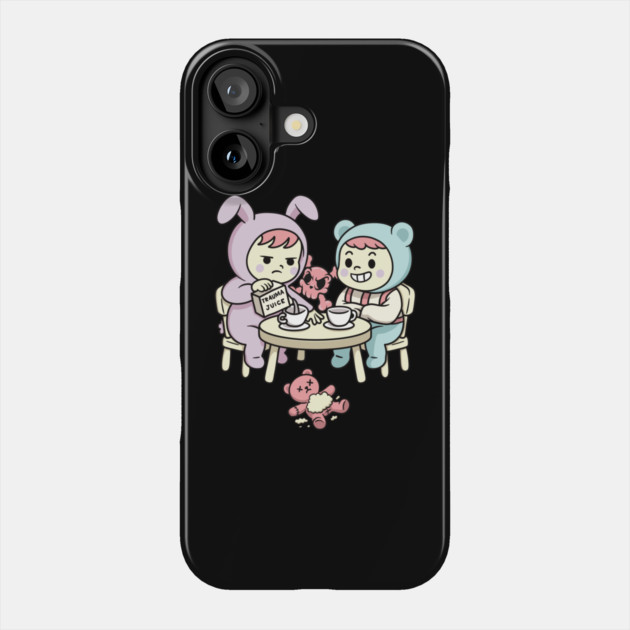 SICKO KIDOS – Trauma Juice Tea Party Phone Case by Wrongteeshirt
