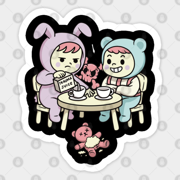 SICKO KIDOS – Trauma Juice Tea Party Sticker by Wrong