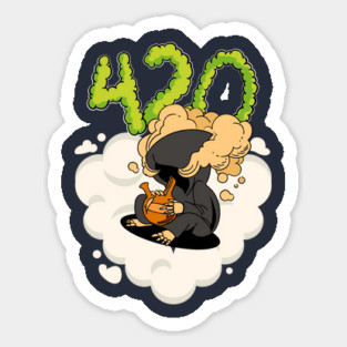 Death flying high Sticker