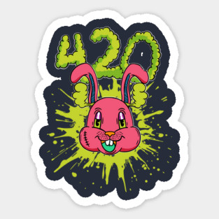 420 bunny Sticker