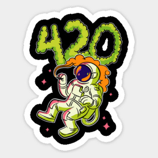 420 in space Sticker