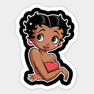 Cute Black Girl - Betty Boop Style Magnet