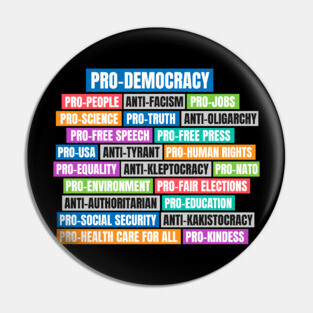PRO-DEMOCRACY Pin