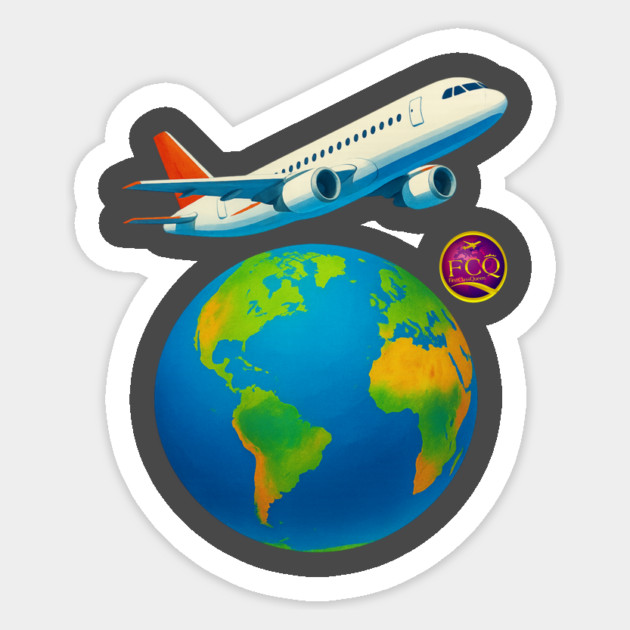 World Plane FirstClassQueen Sticker by FirstClassQueen