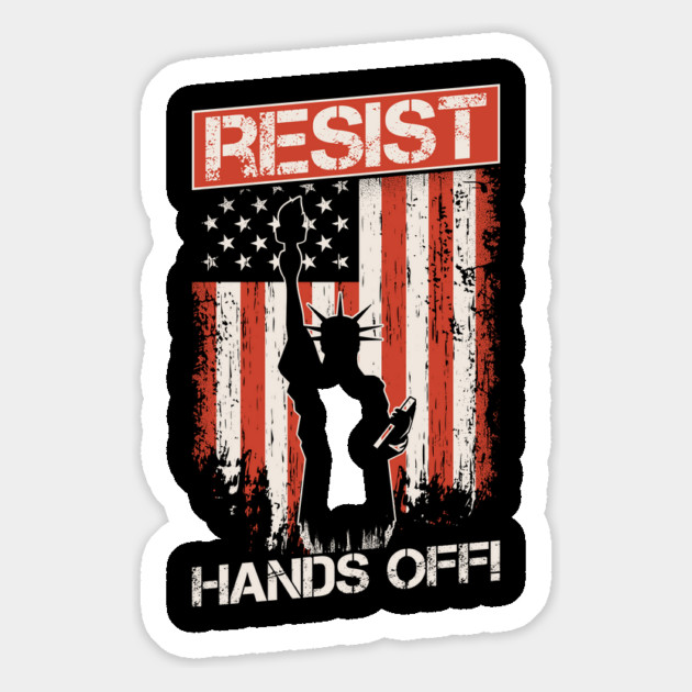 Resist - Hands Off Magnet by UrbanLifeApparel
